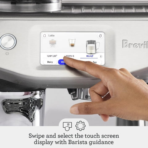 Breville Barista Touch Impress auto MilQ settings optimize milk texture