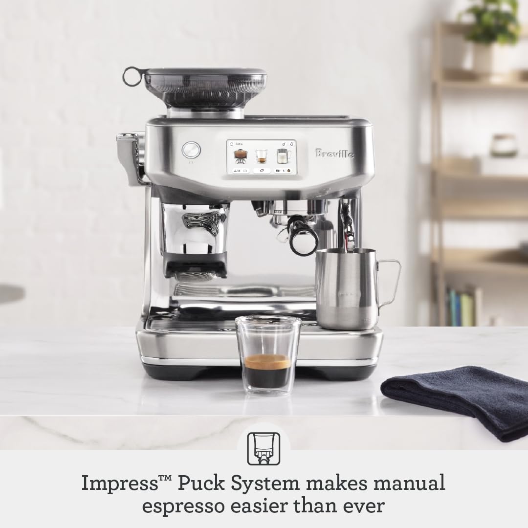 Breville Barista Touch Impress control panel aids quick drink customization