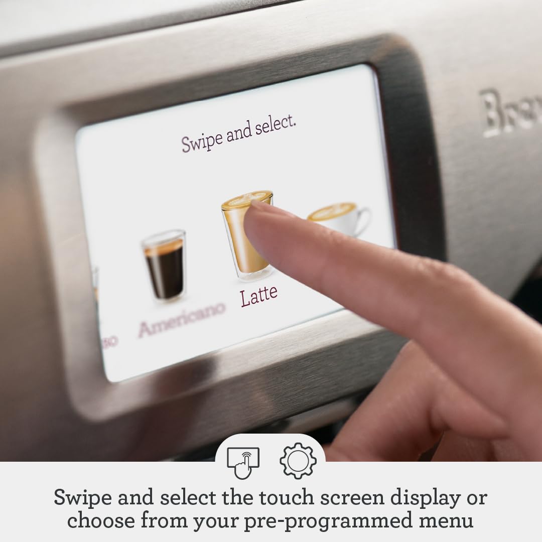 Breville Barista Touch saves custom drinks on the touch screen