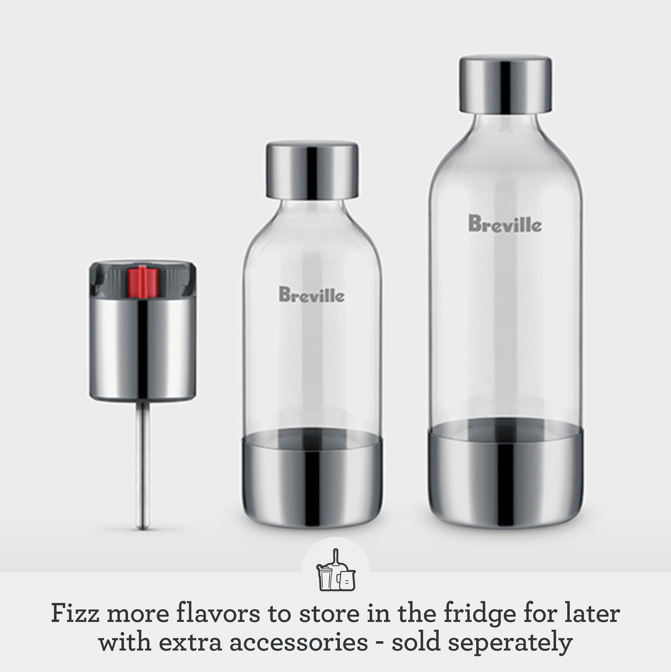 Breville brushed stainless steel body and lever for premium feel