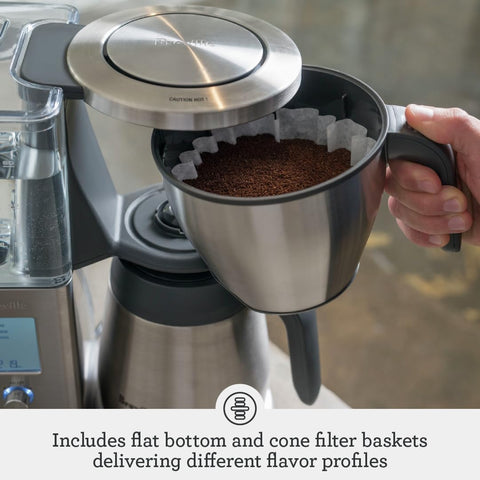 Breville BDC450BSS steep and release valve in action for consistent extraction