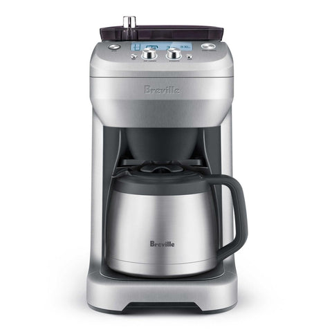 Breville BDC650BSS front view with built-in grinder for fresher coffee at home.