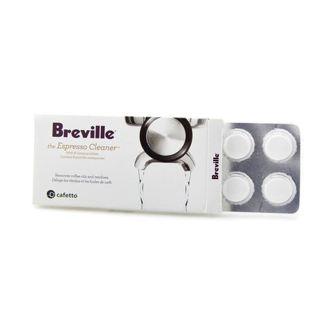 Breville BEC2500 espresso cleaning tablets for Breville machines, remove oils for consistent crema.