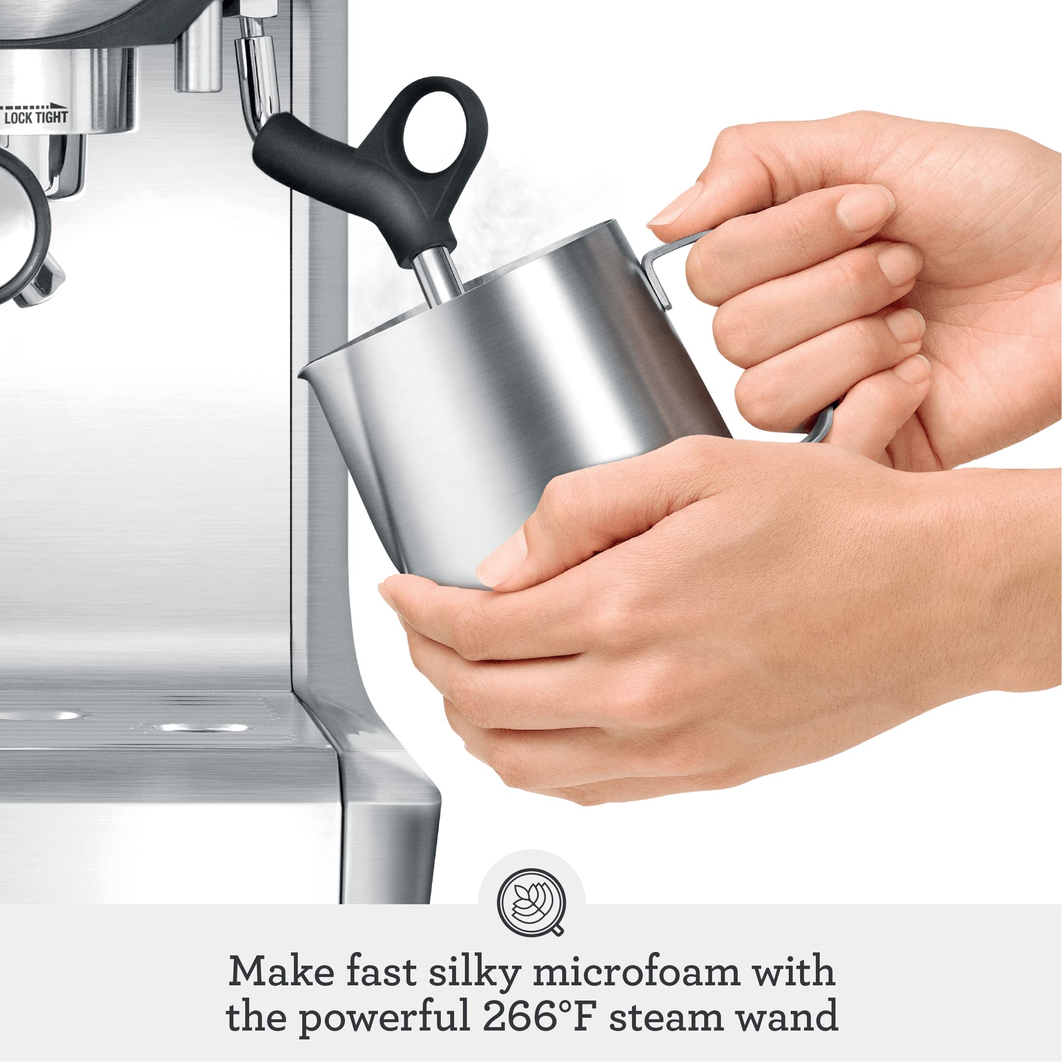 Breville BES870XL pid-digital-temp image conveys precise temperature control for balanced extraction