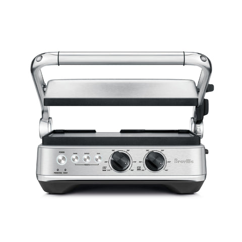 Breville BGR700BSS open flat surface provides 240 sq in of grilling room for steaks and burgers