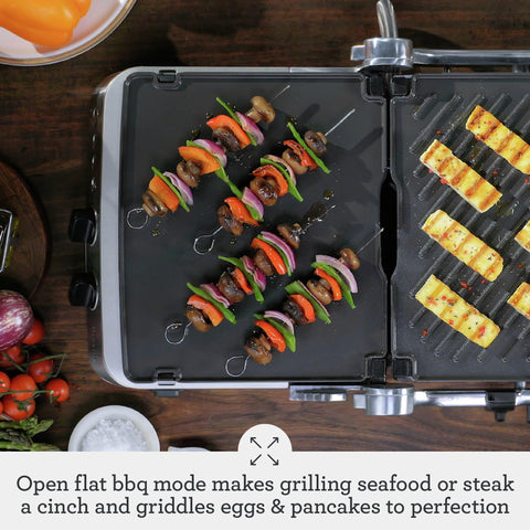 Breville BGR700BSS reversible ceramic plates deliver crisp browning and easy non-stick cooking