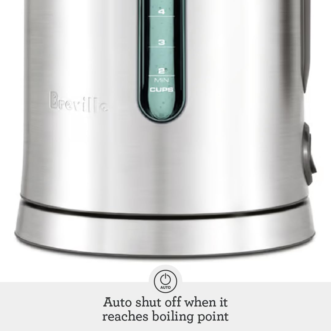 Breville BKE700BSS dual water windows show water level for precise heating