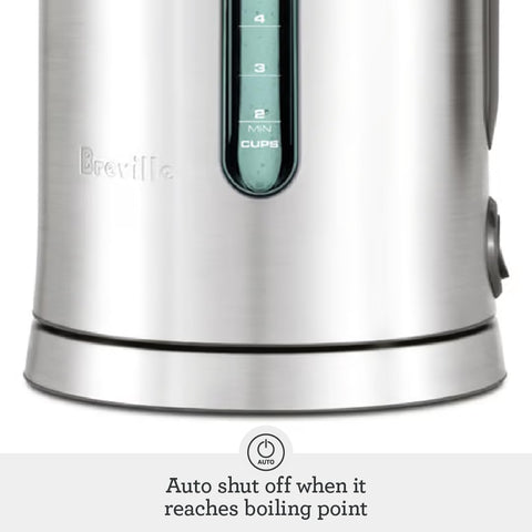 Breville BKE700BSS dual water windows show water level for precise heating