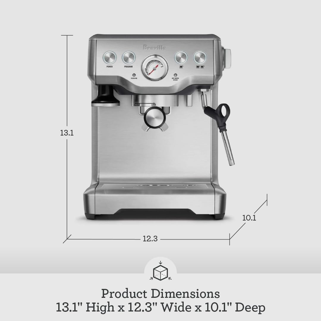 Breville Infuser steam wand delivering rich microfoam for latte art