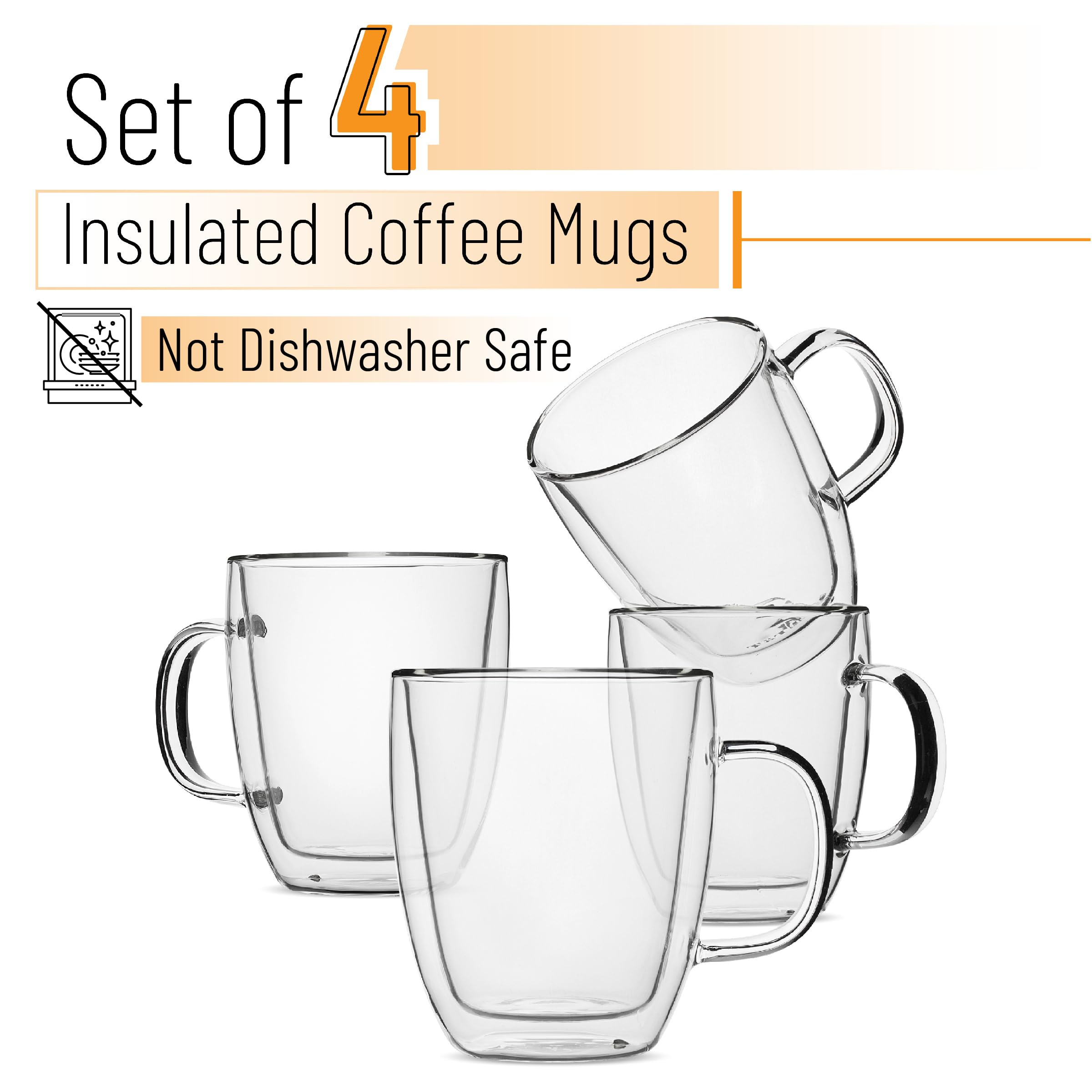 BTaT double-wall glass mug keeps hot drinks hot and cold drinks refreshed