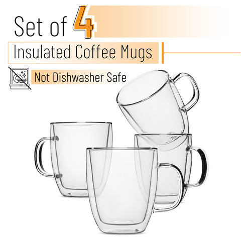 BTaT double-wall glass mug keeps hot drinks hot and cold drinks refreshed
