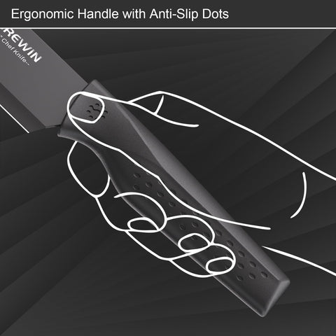 Brewin complete knife set with 5-inch utility knife for small prep tasks.