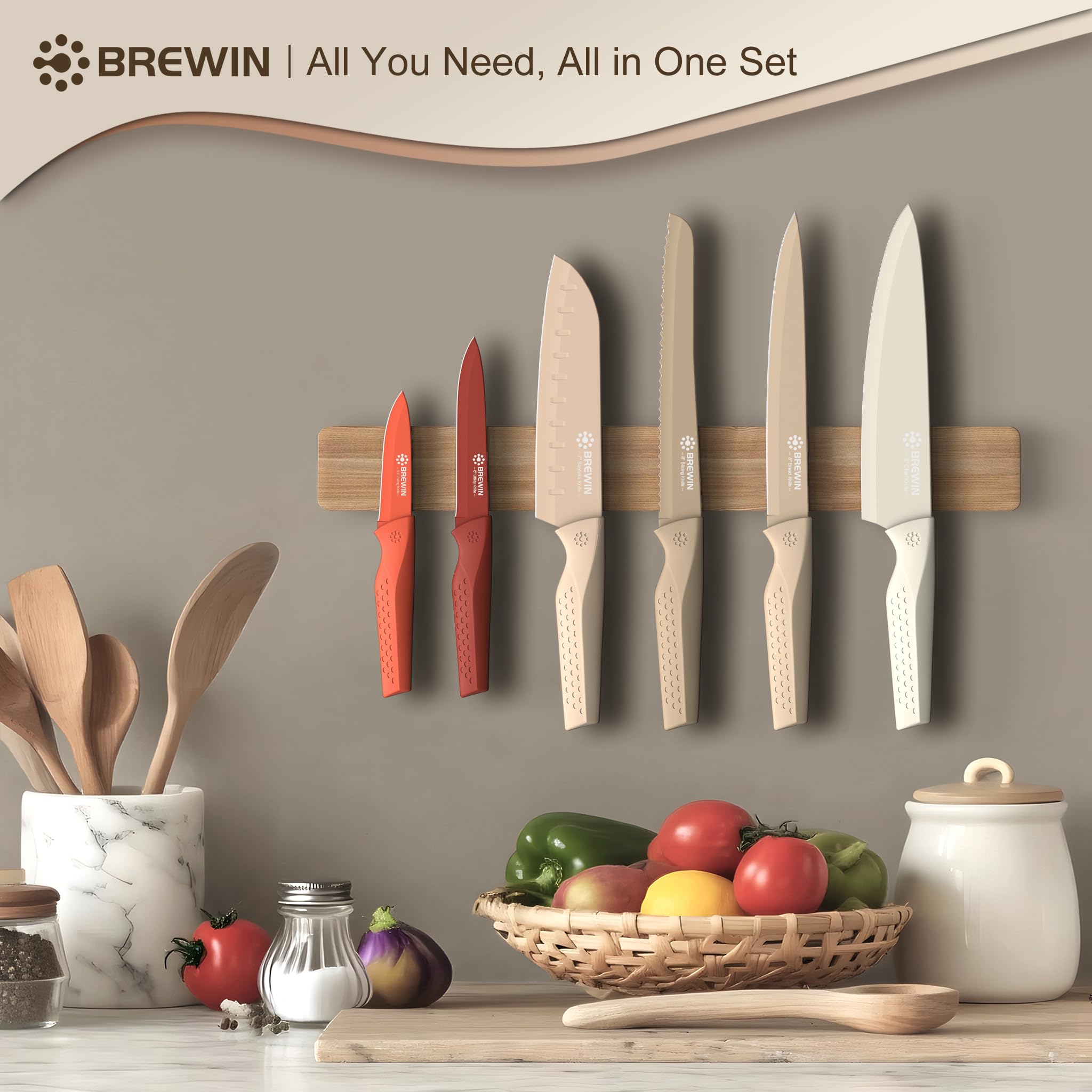 Brewin 8-inch chef knife for versatile slicing tasks