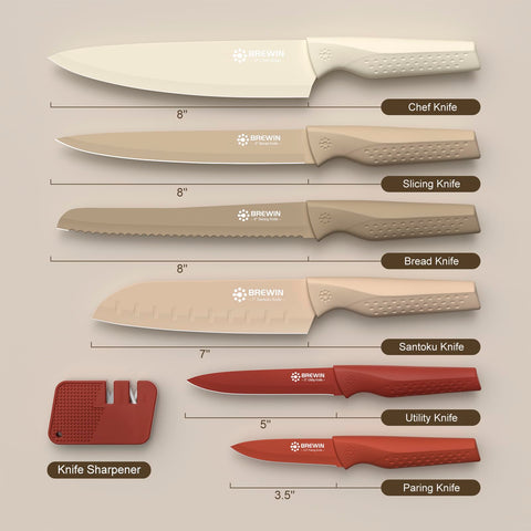 Brewin two-stage sharpener and blade guards for safe storage