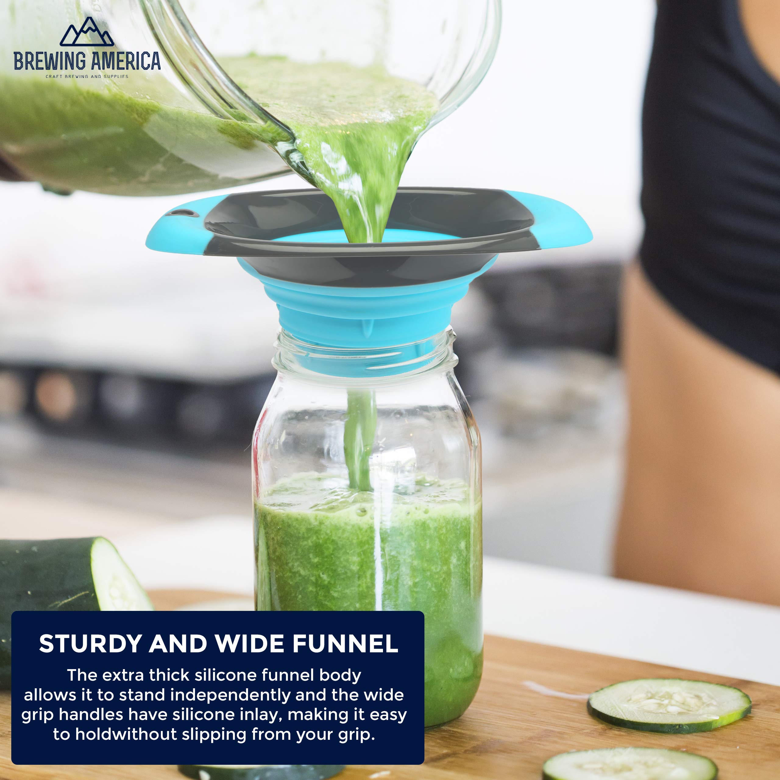 Brewing America versatile funnel for multiple kitchen tasks and crafts