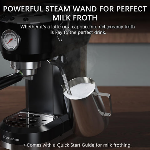 Brewmann descaling alerts and dishwasher-safe parts simplify maintenance.