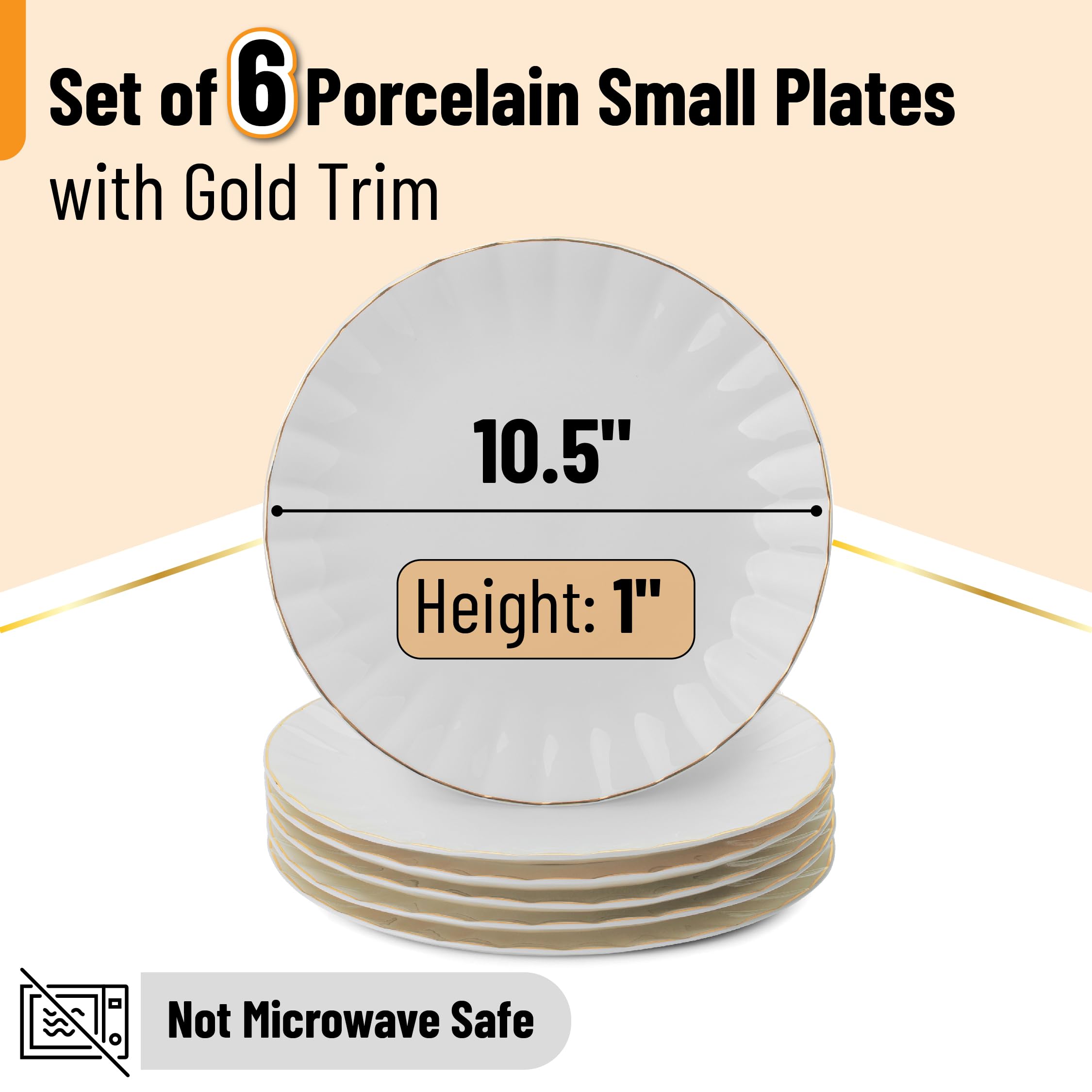 Brew To A Tea white porcelain plates ten point five inch diameter, perfect for main courses.