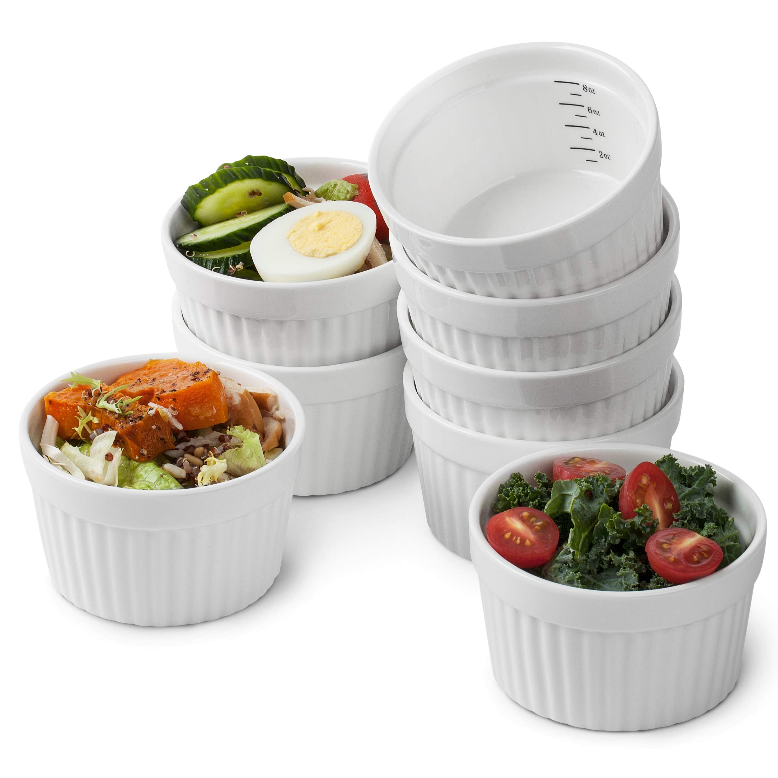 Brew To A Tea ramekins are microwave and oven safe for versatile cooking.