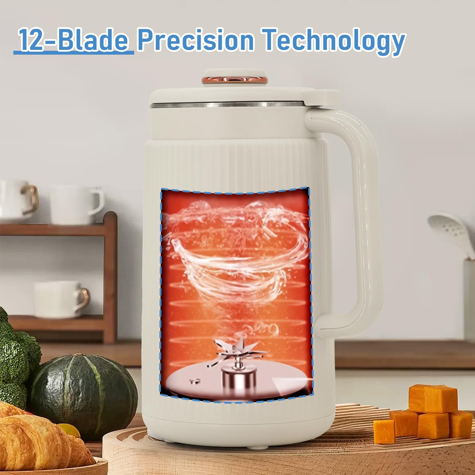 Brezzolife Nut Milk Maker delay-start lets you schedule drinks ahead.