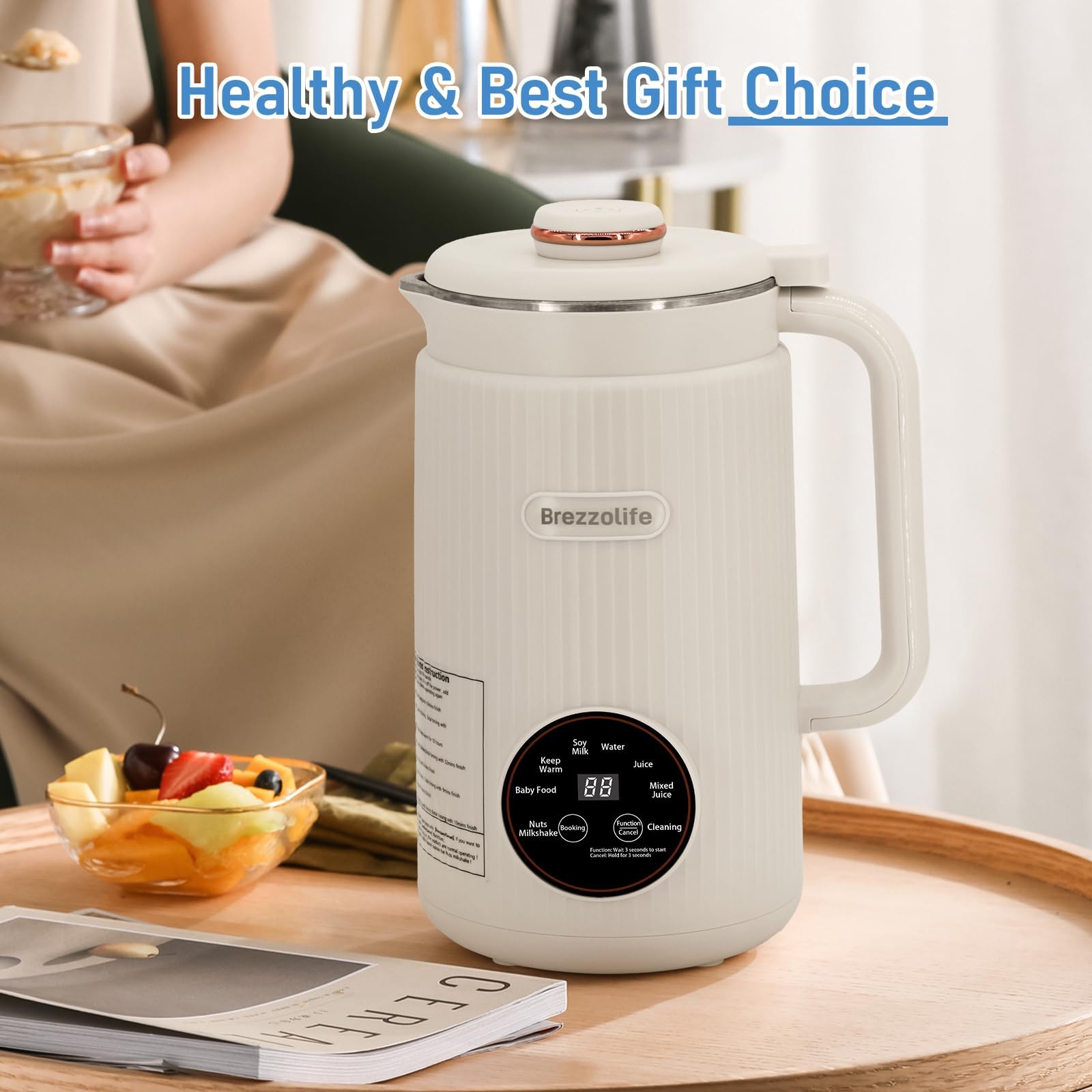 Brezzolife Nut Milk Maker comes in gift-ready packaging.