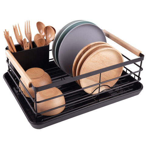 BRIAN & DANY dish drying rack stainless steel frame for durable countertop use