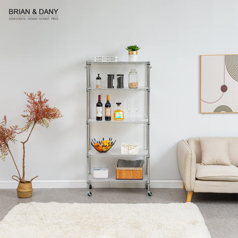 BRIAN & DANY fits standard 18x48 wire shelving for quick setup.