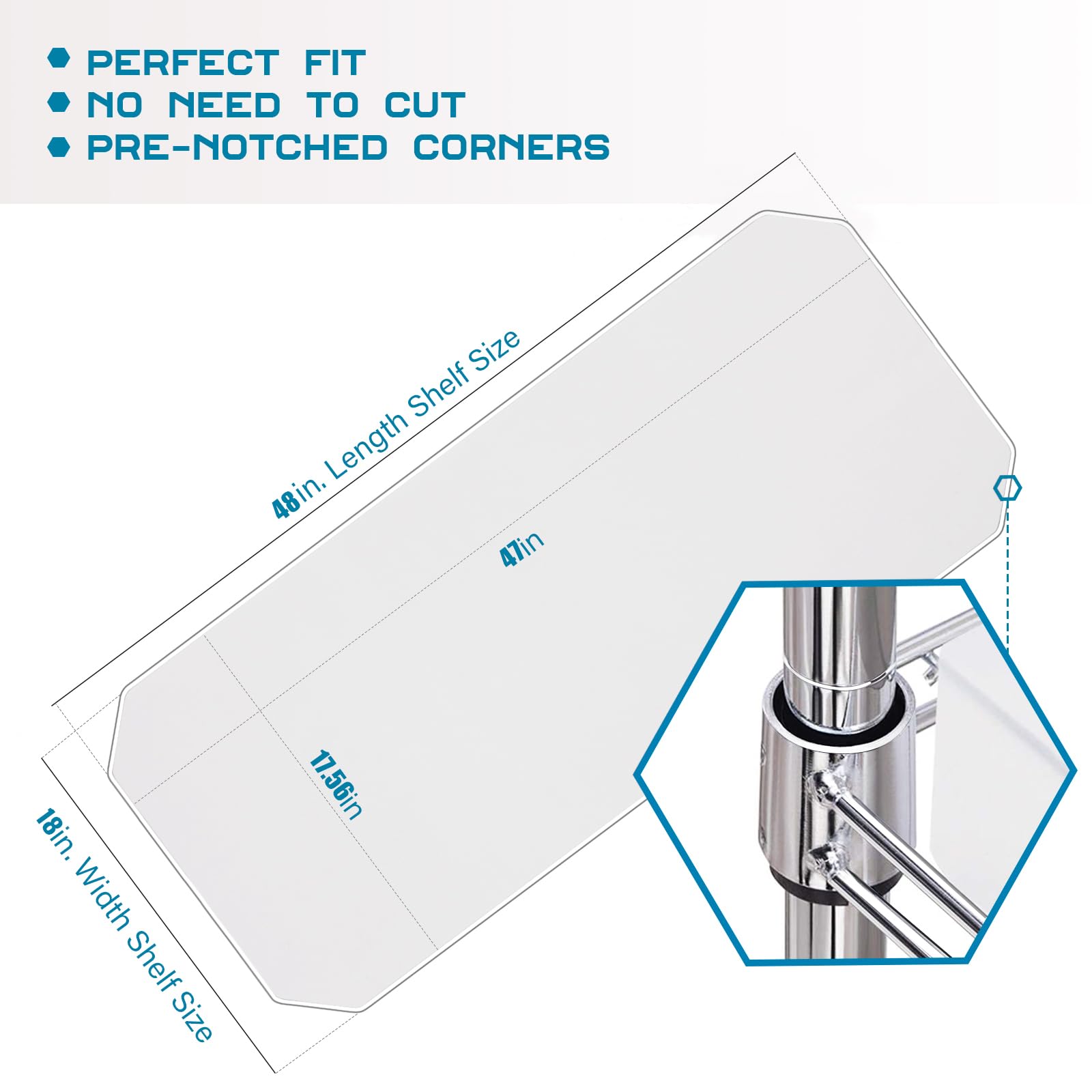 BRIAN & DANY heavy-duty liner material provides durable support on shelves.