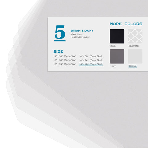 BRIAN & DANY waterproof protector mat shields lower shelves from spills.