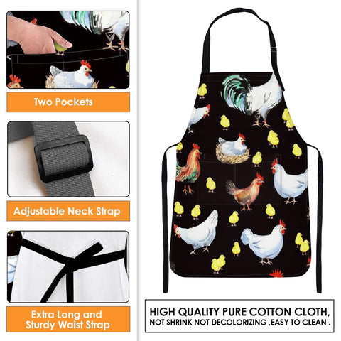 Bribay apron adjustable neck strap demonstrates versatile fit.