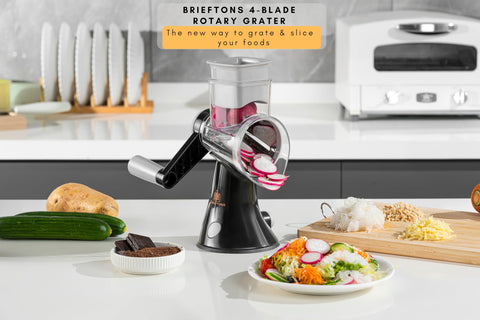 Brieftons angel-hair drum delivers fine shredding for delicate toppings