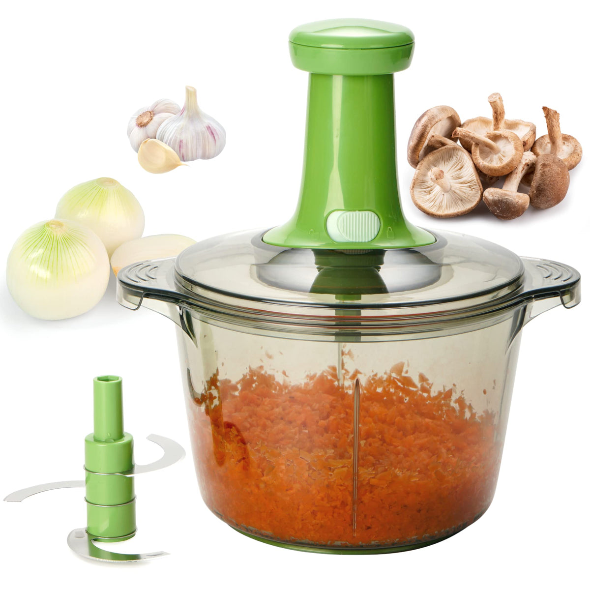 Brieftons Express chopper bowl shows large capacity for quick batch prep