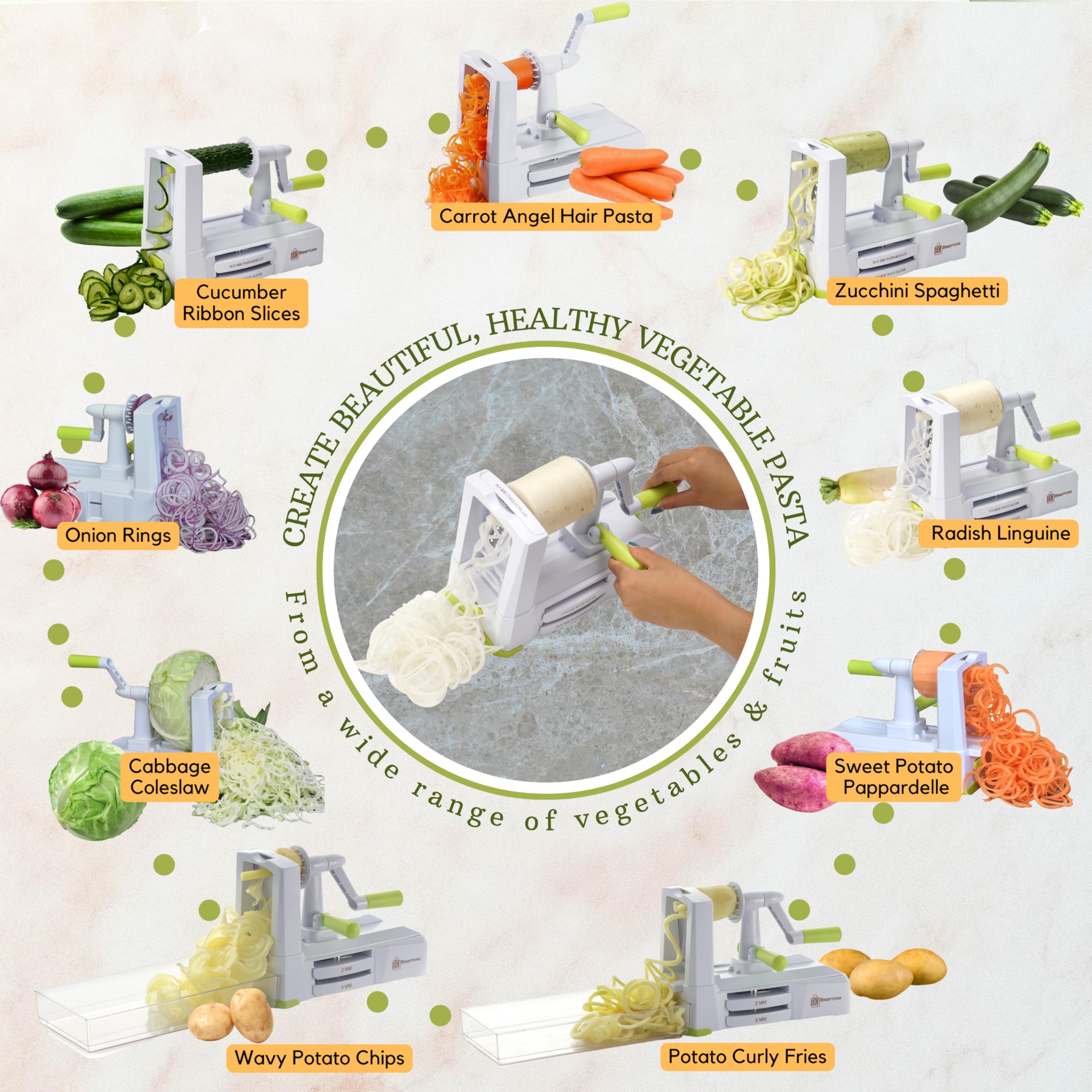 Brieftons online guide videos help you spiralize confidently.