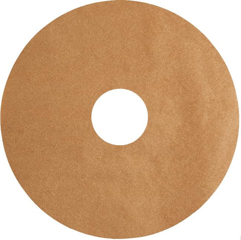 Bright Kitchen parchment round with Nesco 12in hole for easy dehydration and cleanup.