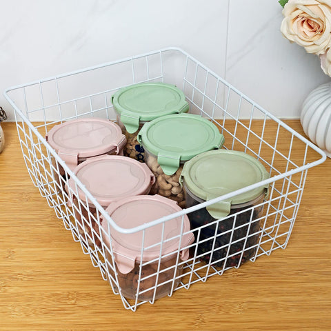 Brightalk large freezer baskets with built-in handles for convenient lifting.