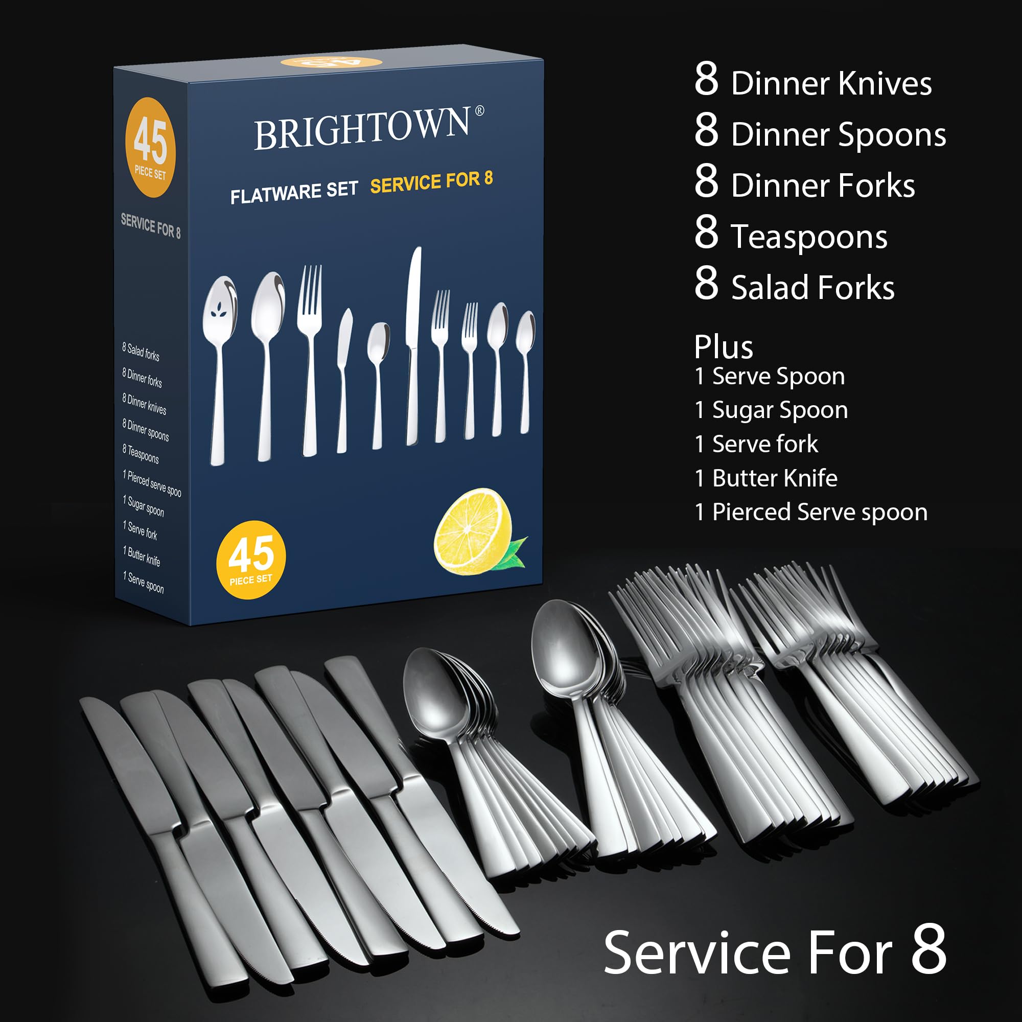 Brightown dinner fork with balanced weight for comfortable handling