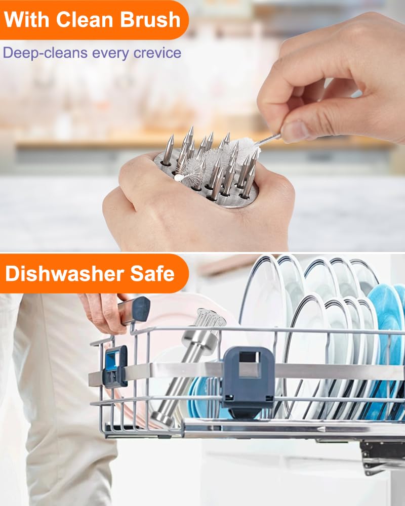 Dishwasher-safe construction for hassle-free cleanup after use.