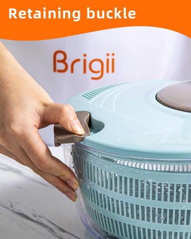 Brigii Salad Spinner drying-for-greens provides even, thorough drying before storage.
