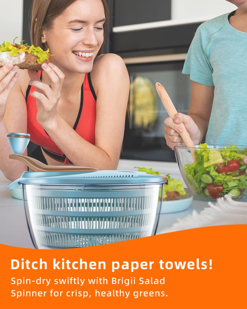 Brigii Salad Spinner non-slip-base ensures stable operation during use.