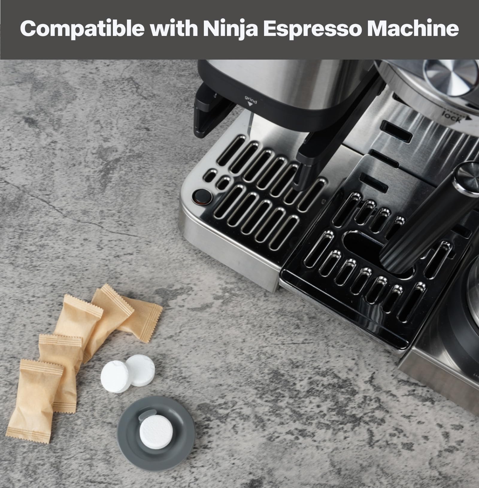 Brikinte cleaning tablets for espresso machines in a 12-pack enable thorough maintenance