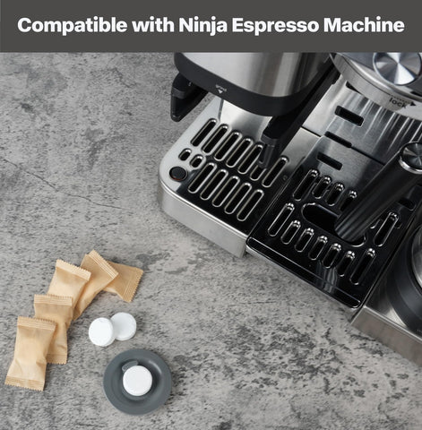 Brikinte cleaning tablets for espresso machines in a 12-pack enable thorough maintenance