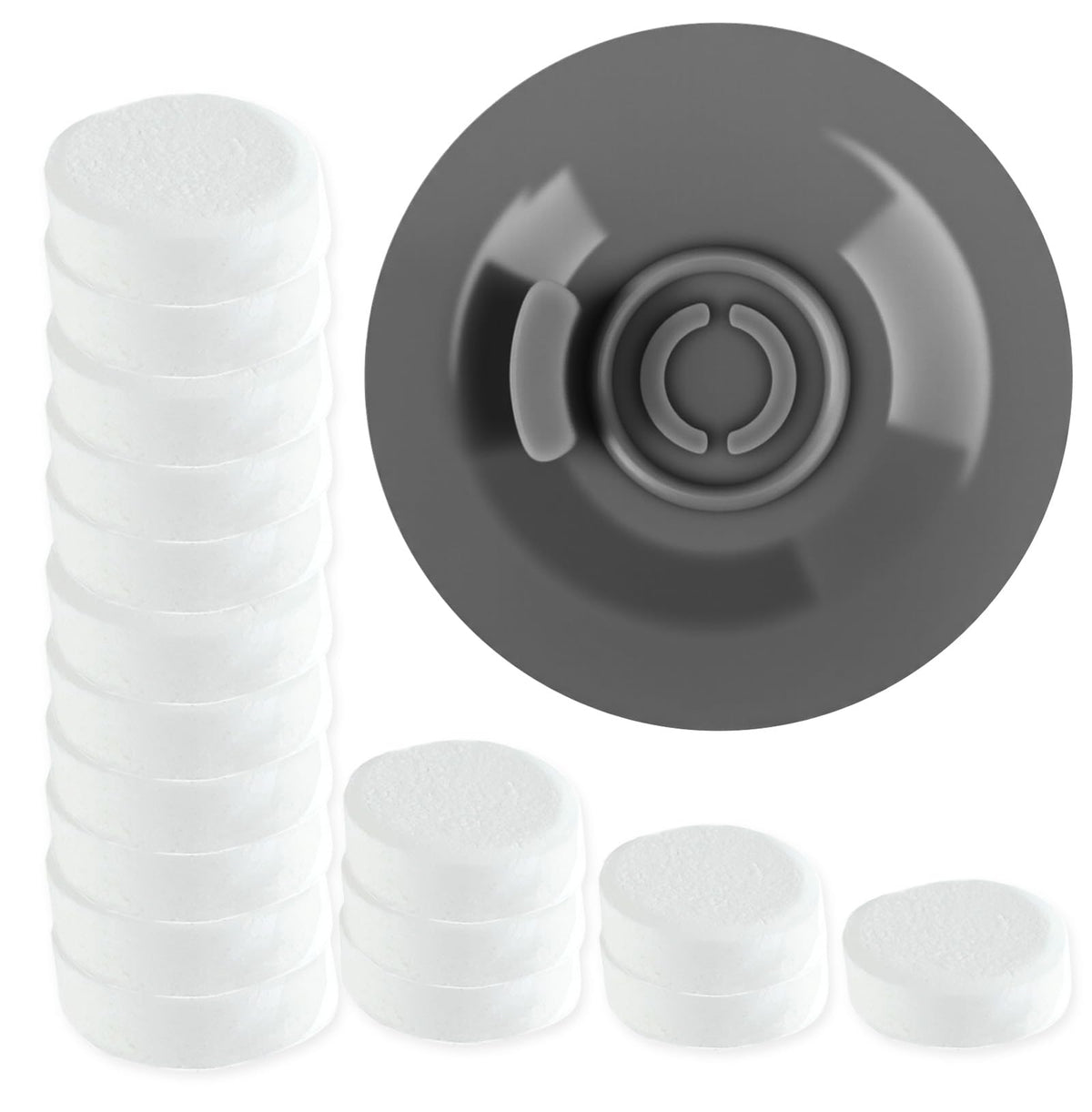 Brikinte espresso cleaning disc in portafilter for easy maintenance