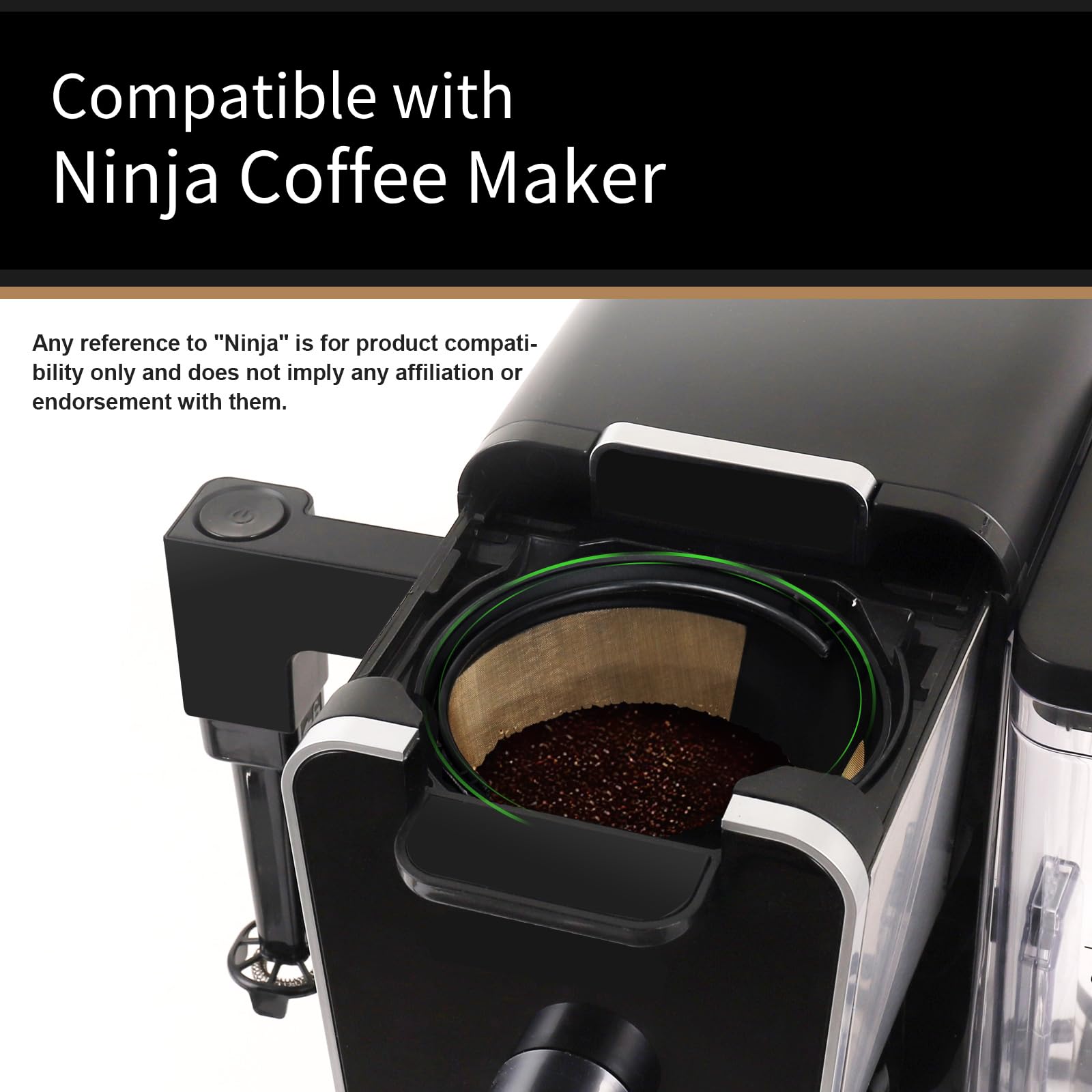 Brikinte Ninja Dual Brew filter in use—aroma-friendly reusable cone in action.