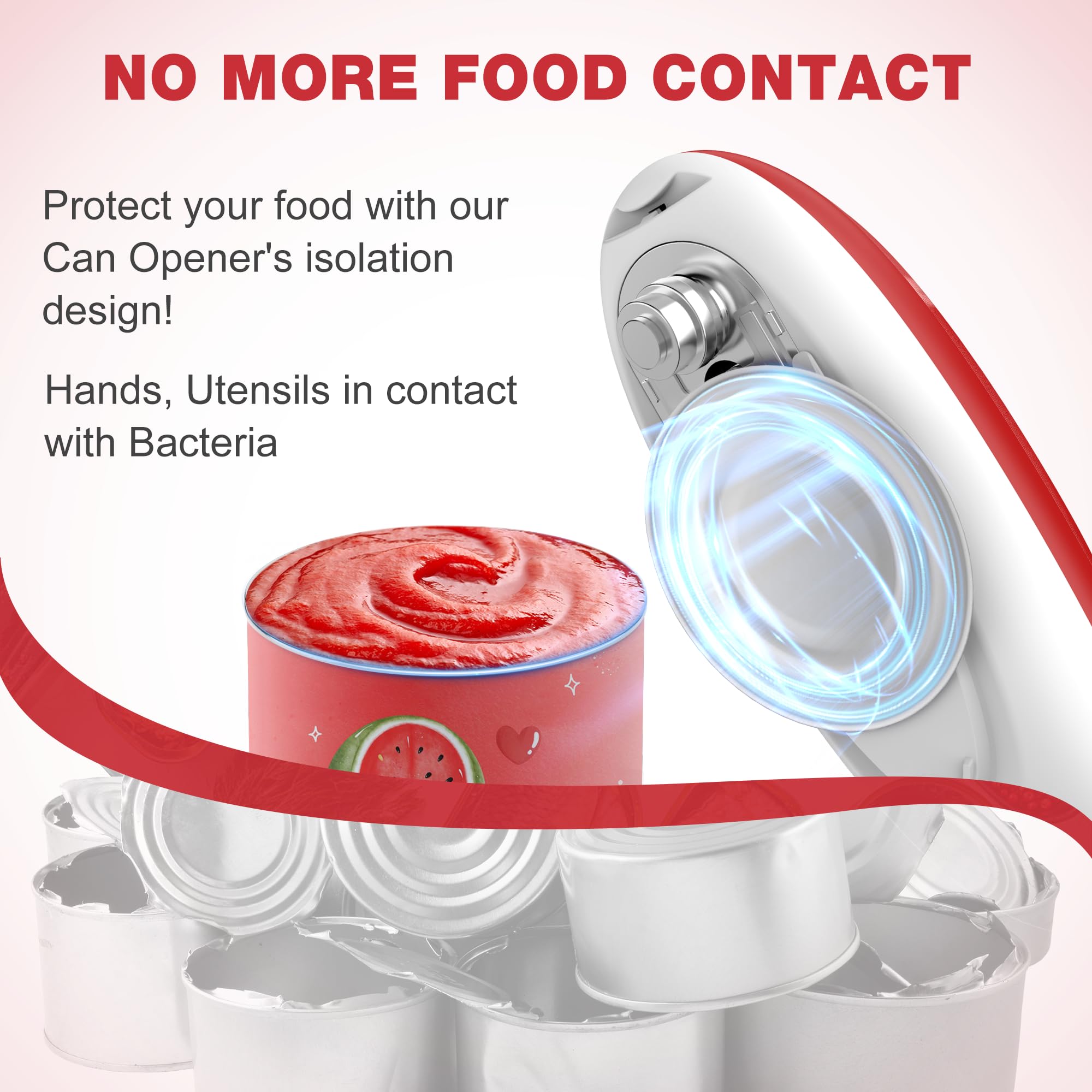Brilam electric can opener ergonomic design suits seniors and limited strength users.