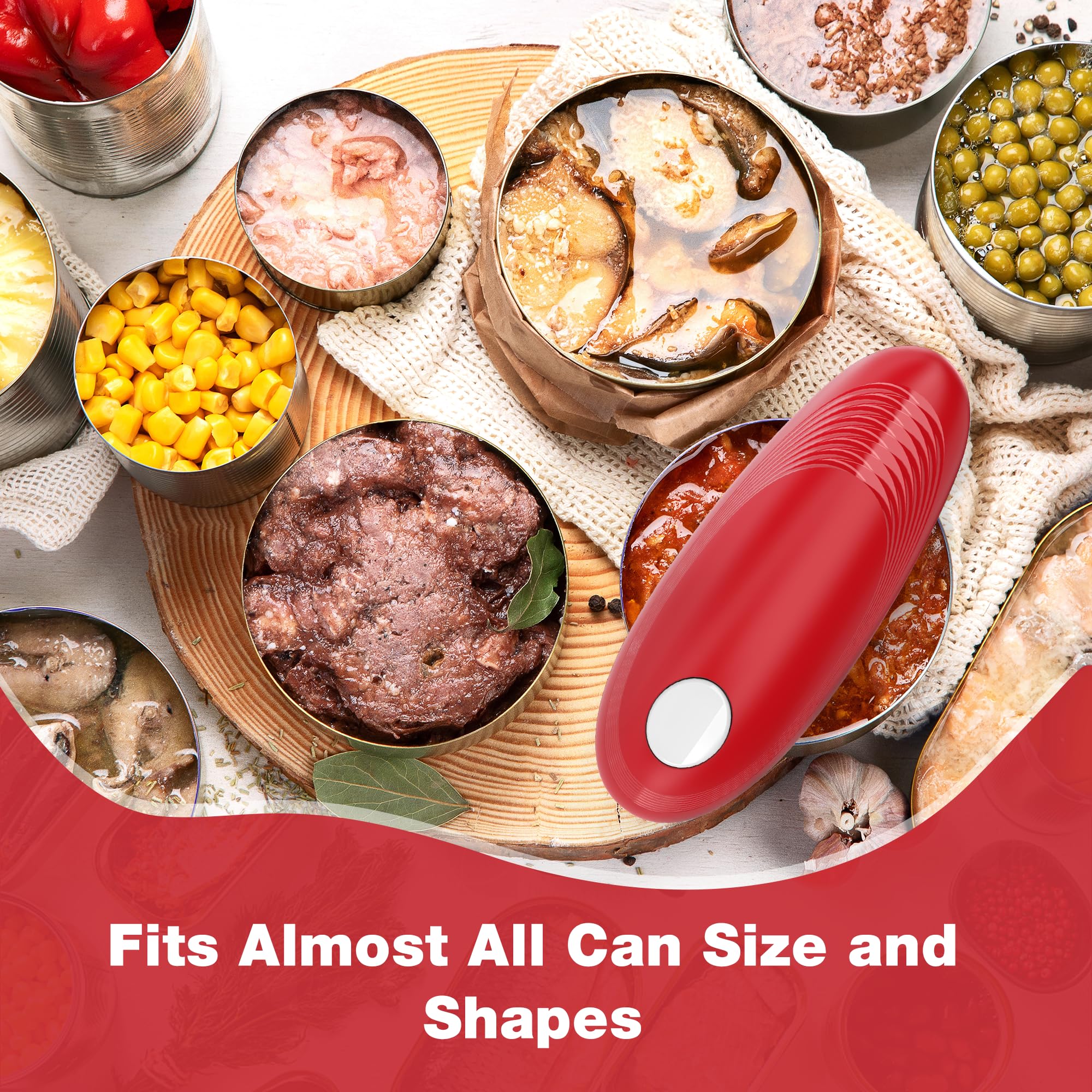 Brilam electric can opener features quick-release lever for stubborn lids.