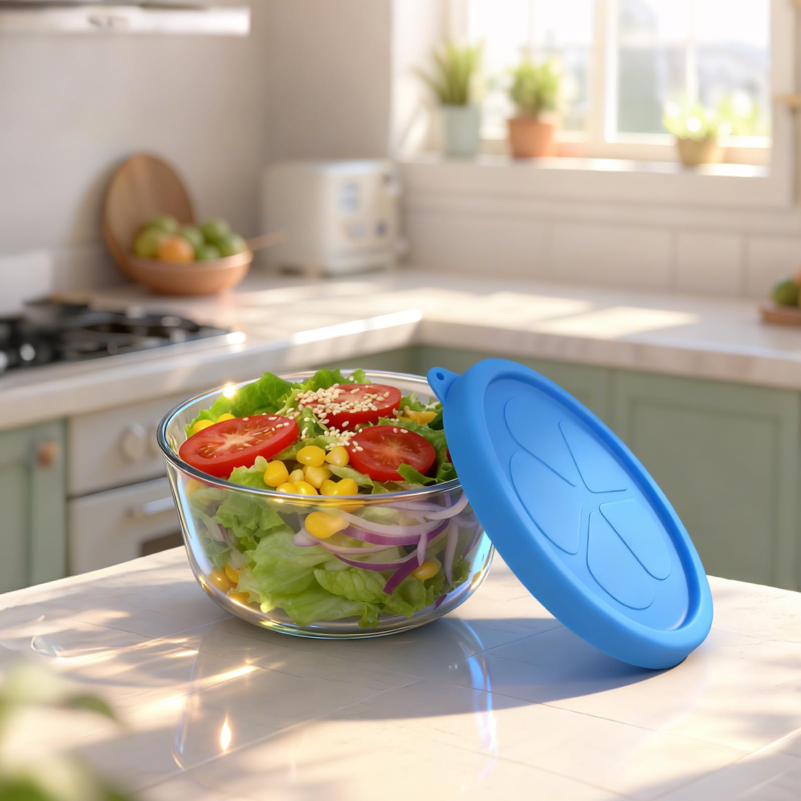BrillaraSymm BPA-free silicone lids resist warping and odors after repeated use.