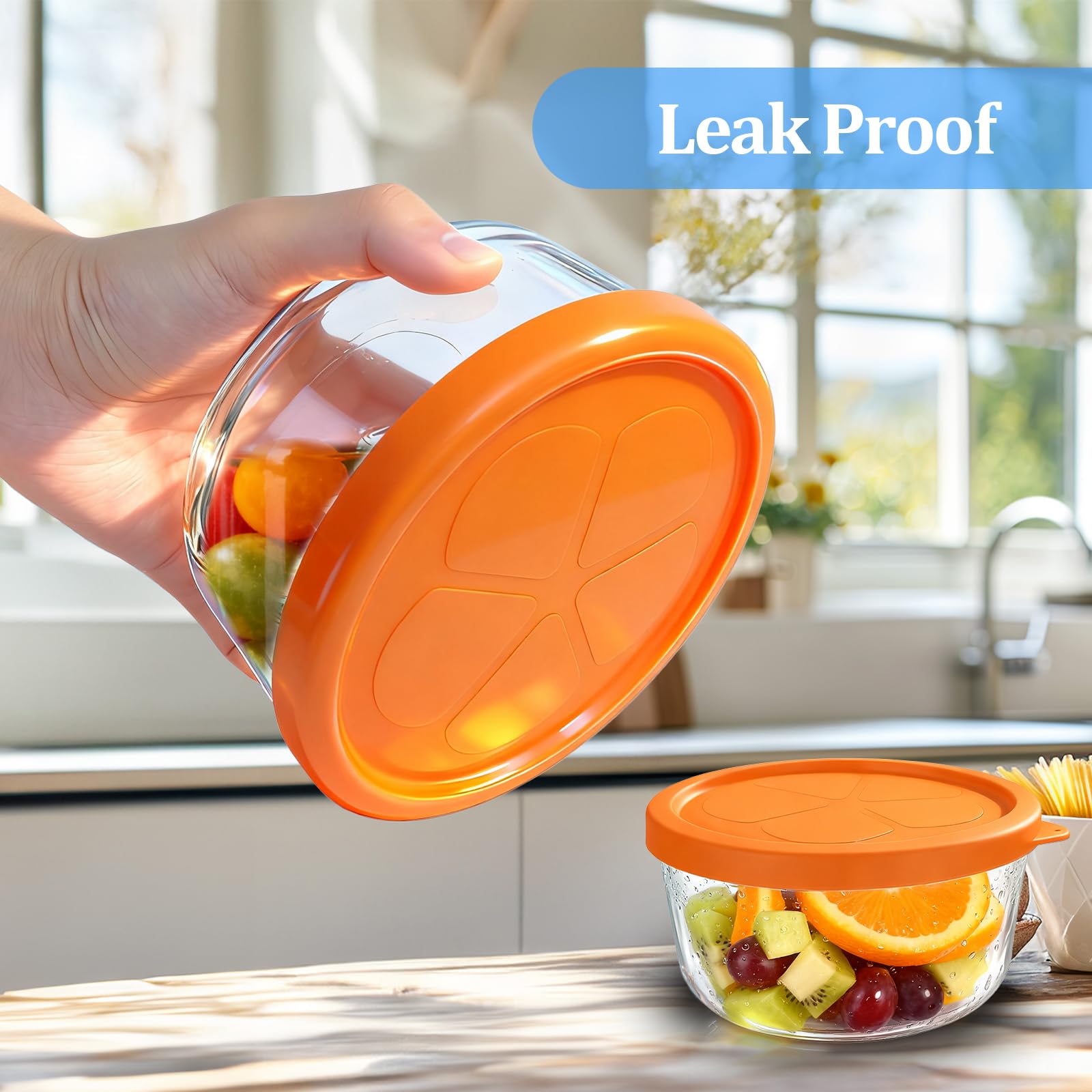 BrillaraSymm fridge-safe lids lock in freshness for stored soups and sauces.