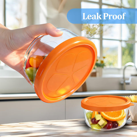 BrillaraSymm fridge-safe lids lock in freshness for stored soups and sauces.