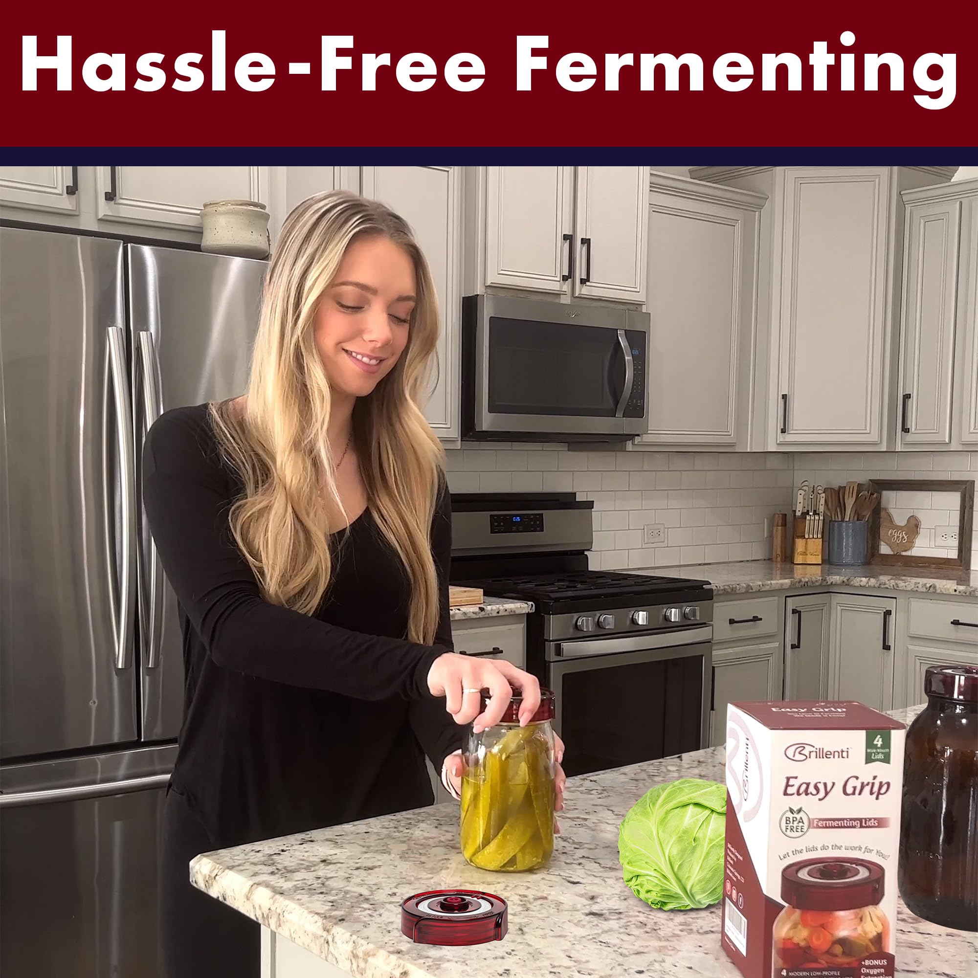 Brillenti easy grip fermenter lid with comfortable tabs for quick reopening