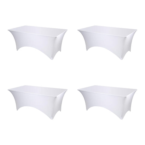 BRILLMAX 4-pack white fitted table cover on table for a polished event look