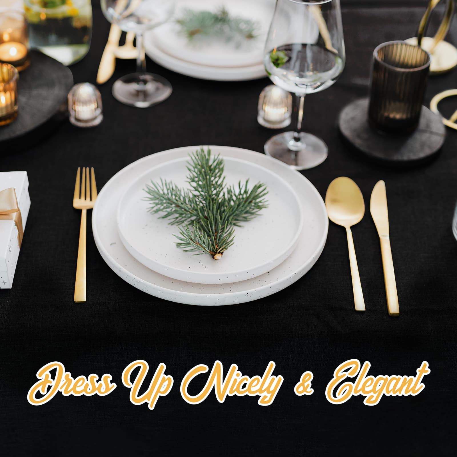 BRILLMAX machine-wash-ready tablecloth for busy events.